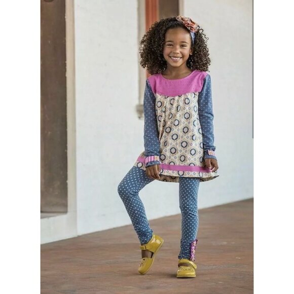 Matilda Jane Make Believe By Design Polka Dot Pants Girls Size 2 Button Accent a - Picture 1 of 13